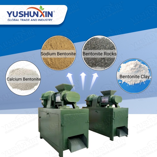 Processing Many Types of Bentonite by Double Roller Granulator